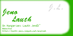 jeno lauth business card